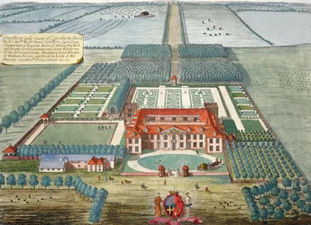 Grimsthorp in der Grafschaft Lincoln, graviert von Johannes Kip